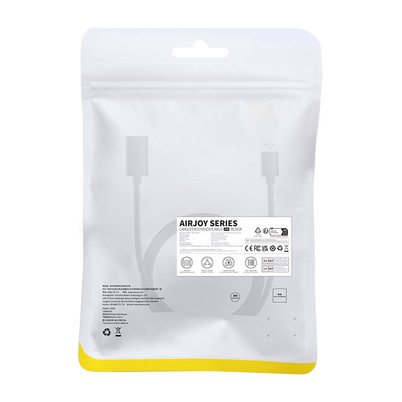 Baseus - Extension Cable AirJoy Series (B00631103111-00) - USB Male to Female USB 3.0, 1m - Black