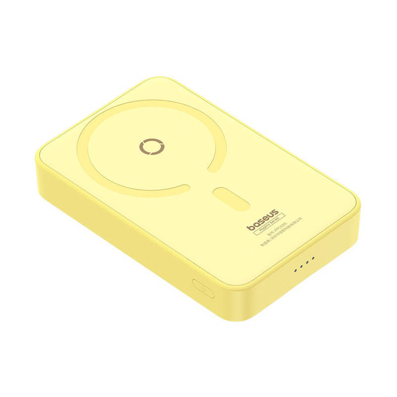 Baseus - Power Bank MagPro Magnetic PPCXZ05 (P10064101Y23-00) - USB-C, 5000mAh, 20W, MagSafe, Cable Type-C, 3A, 30cm - Yellow