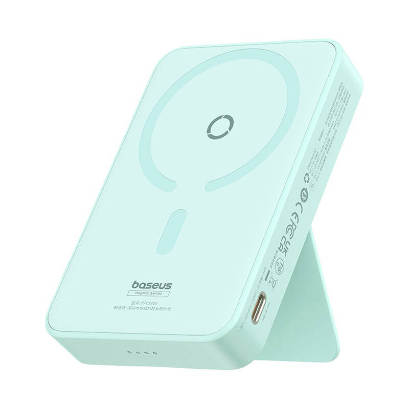 Baseus - Power Bank MagPro Magnetic PPCXZ05 (P10064101333-00) - USB-C, 5000mAh, 20W, MagSafe, Cable Type-C, 3A, 30cm - Mint