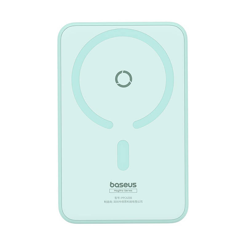 Baseus - Power Bank MagPro Magnetic PPCXZ05 (P10064101333-00) - USB-C, 5000mAh, 20W, MagSafe, Cable Type-C, 3A, 30cm - Mint
