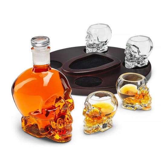 The Source Skull Decanter Σετ Ποτού 5 Τεμαχίων Και Δίσκος Σε Σχήμα Κρανίου – Θήκη για κινητό από το PhoneBazaar.gr