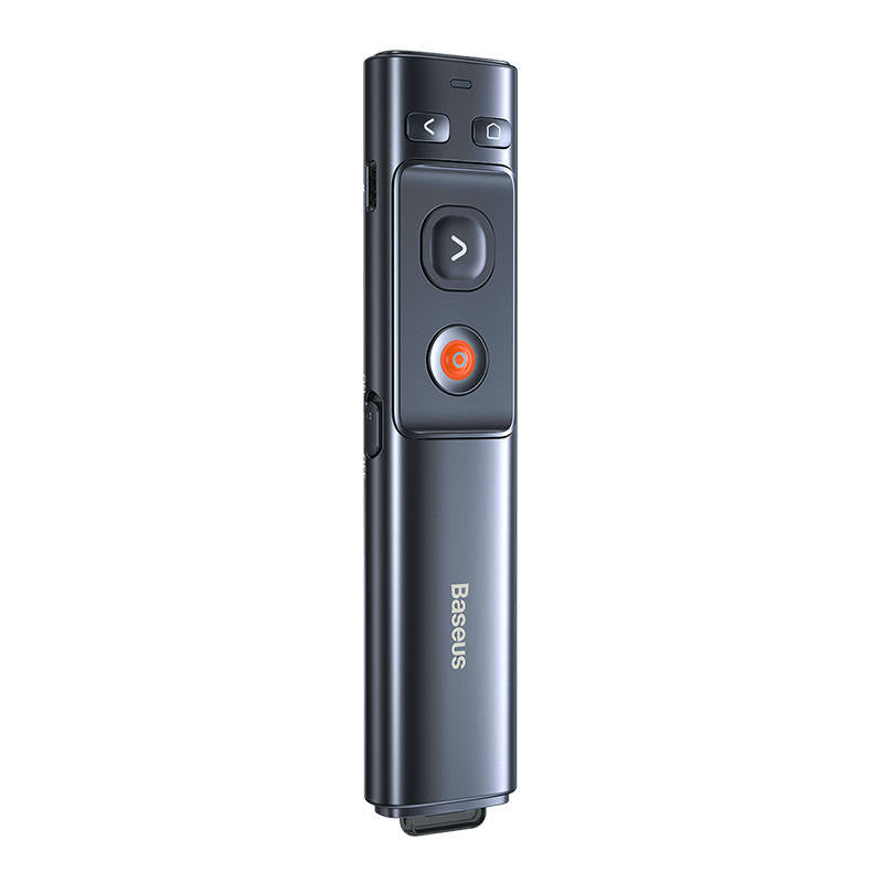 Baseus - Remote Control Orange Dot (WKCD010013) - for Presentation, with a Green Laser Pointer - Gray