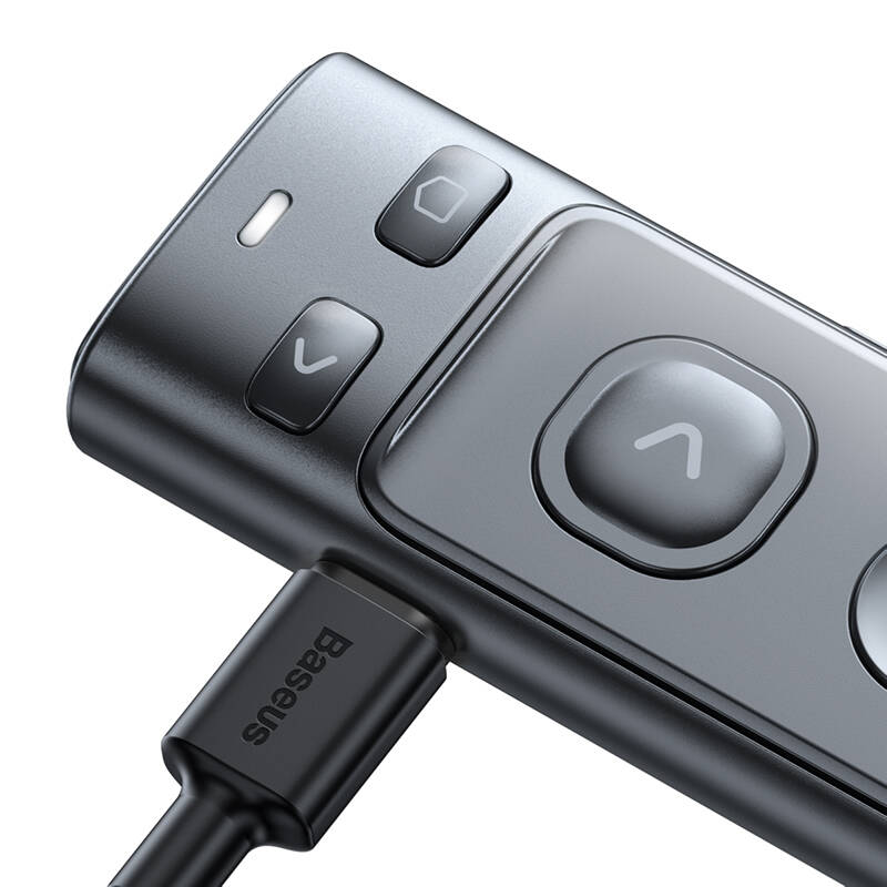 Baseus - Remote Control Orange Dot (WKCD000013) - for Presentation, with a Red Laser Pointer - Gray