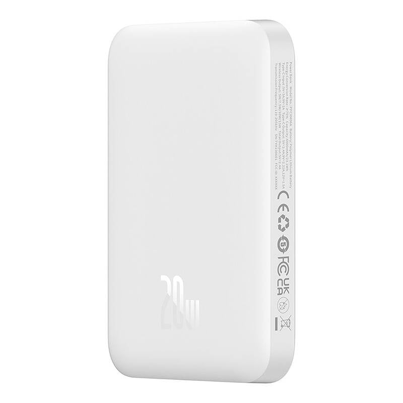 Baseus - Power Bank Magnetic Mini Air (P10059002223-00) - USB-C, MagSafe, 6000mAh, 20W - White