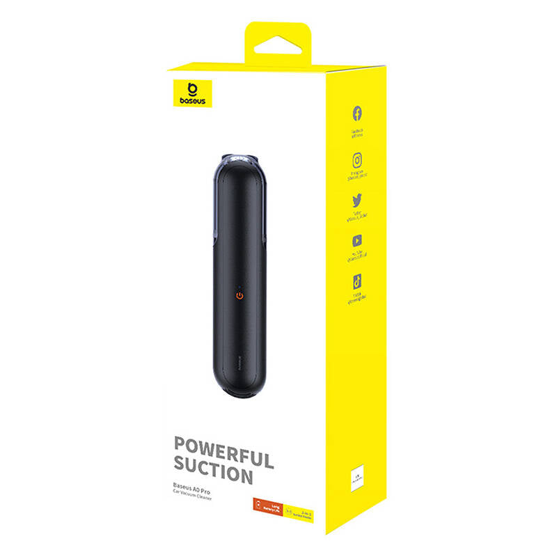 Baseus - Car Vacuum Cleaner A0 Pro (C30466500111-00) - Type-C, 2000mAh,  30W, 1.5A - Black