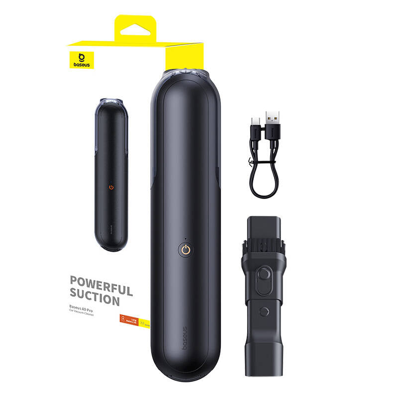 Baseus - Car Vacuum Cleaner A0 Pro (C30466500111-00) - Type-C, 2000mAh,  30W, 1.5A - Black