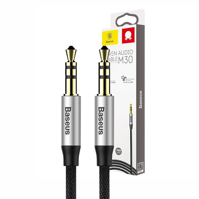 Baseus - Audio Cable (CAM30-CS1) - Jack to Jack, 1.5m - Black