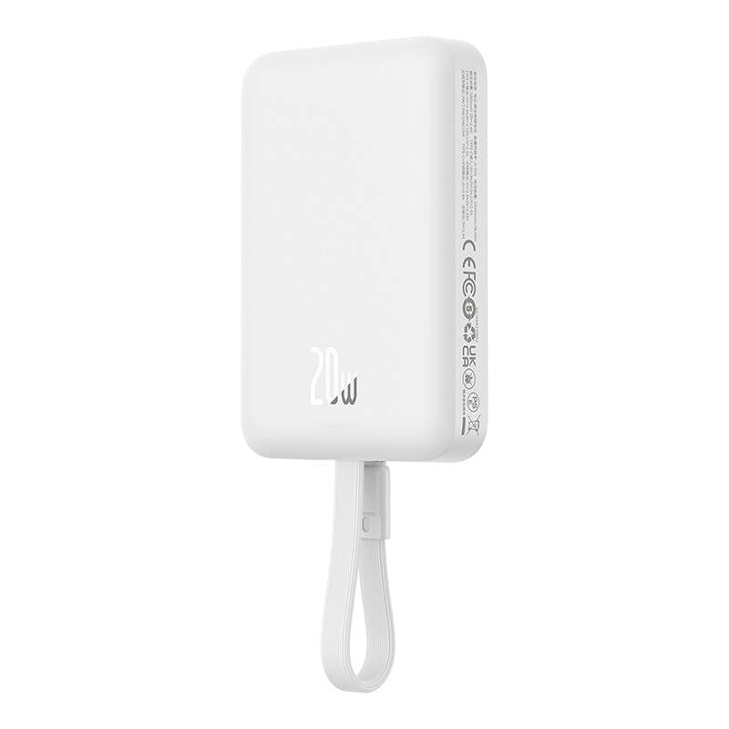 Baseus - Power Bank Magnetic Mini (P10022109223-00) - MagSafe, USB-C, 10000mAh, 20W - White