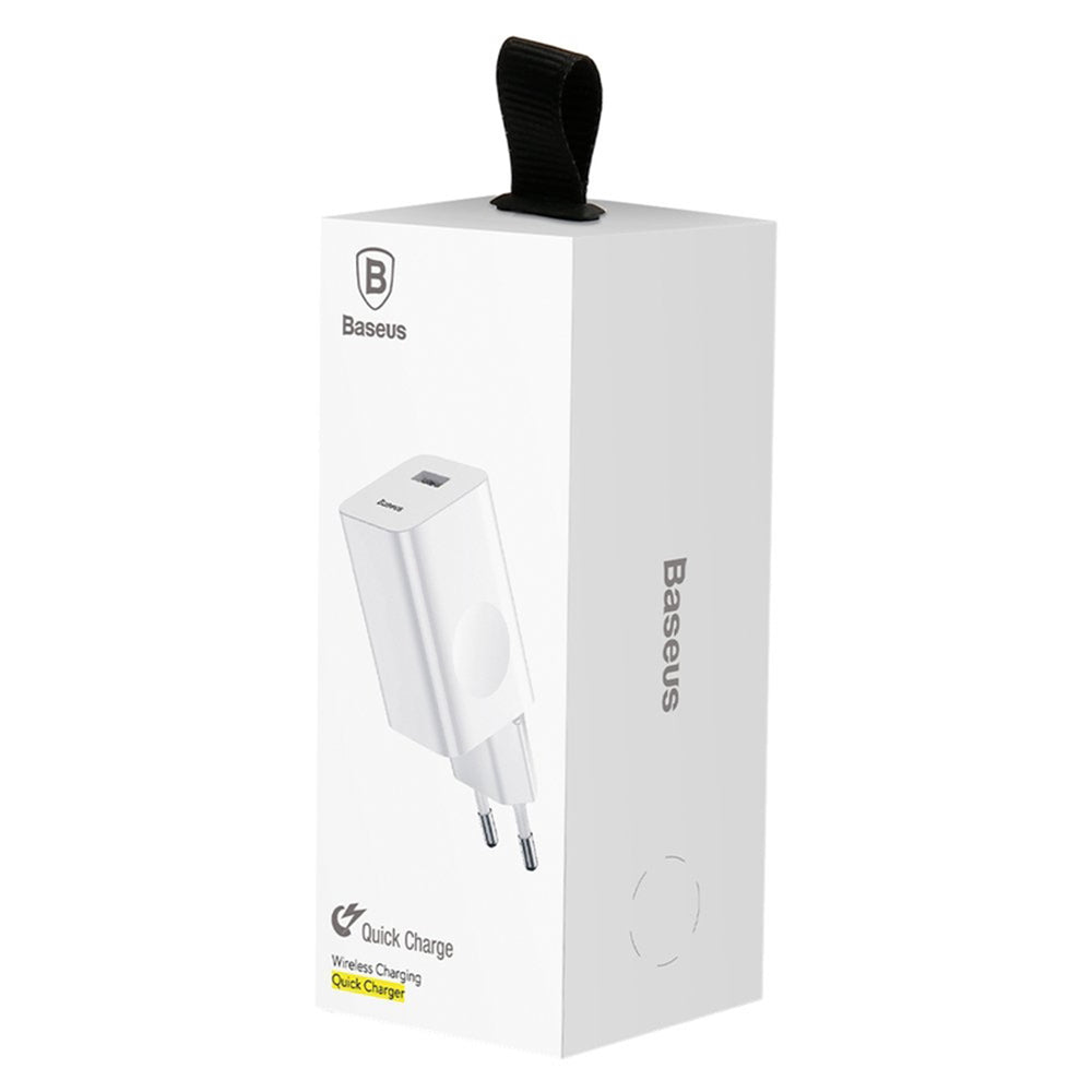 Baseus - Wall Charger (CCALL-BX02) - USB-A Quick Charge 3.0, 24W - White