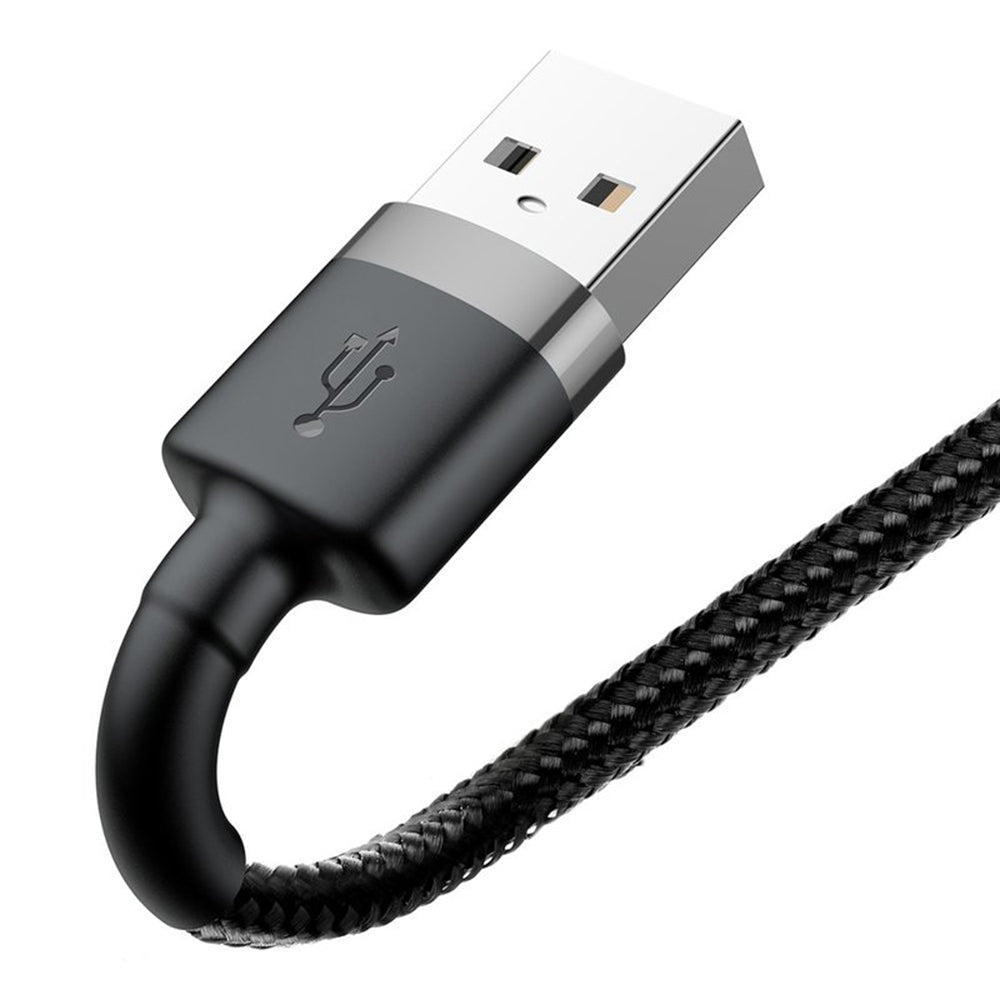 Baseus - Data Cable Cafule (CALKLF-RG1) - USB to Lightning, 2A, 3m - Black / Grey