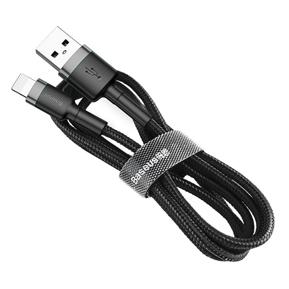 Baseus - Data Cable Cafule (CALKLF-RG1) - USB to Lightning, 2A, 3m - Black / Grey