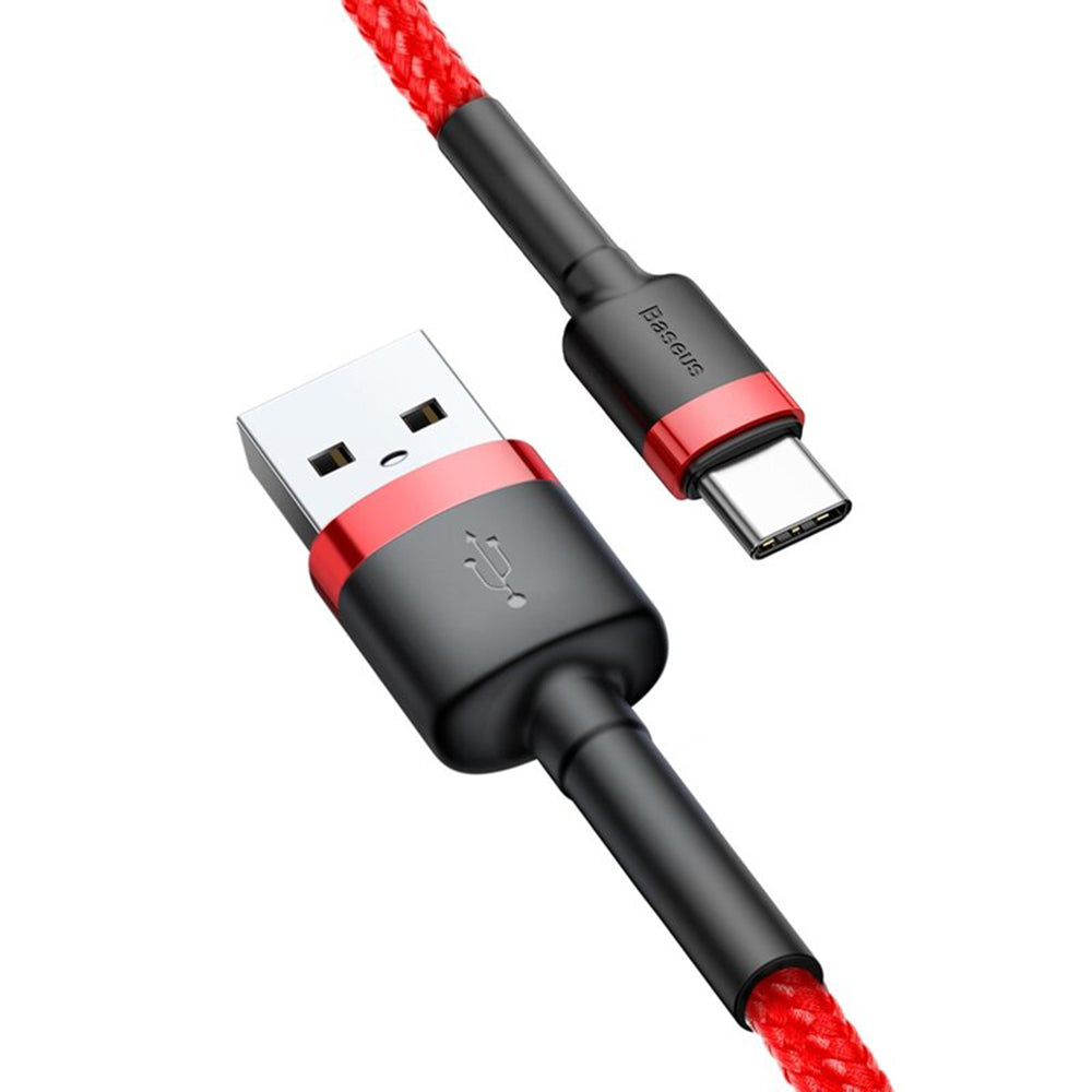 Baseus - Data Cable Cafule (CATKLF-U09) - USB to Type-C, 2A, 3m - Red