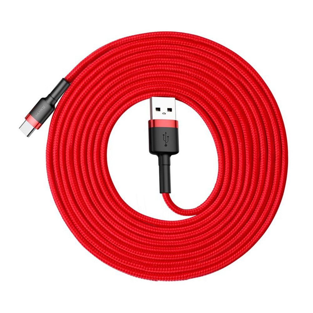 Baseus - Data Cable Cafule (CATKLF-U09) - USB to Type-C, 2A, 3m - Red