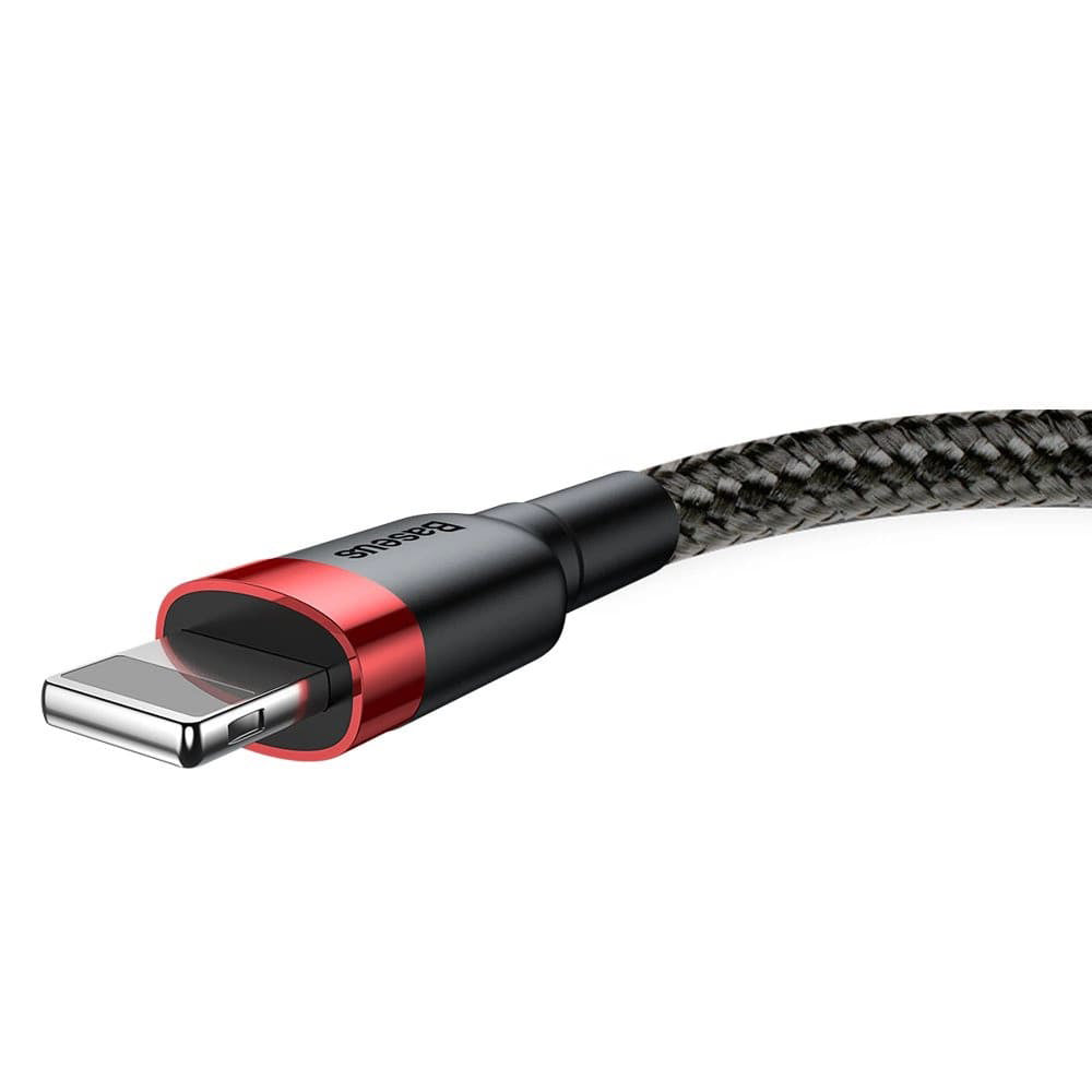 Baseus - Data Cable Cafule (CALKLF-R91) - USB to Lightning, QC3.0, 2A, 3m - Black / Red