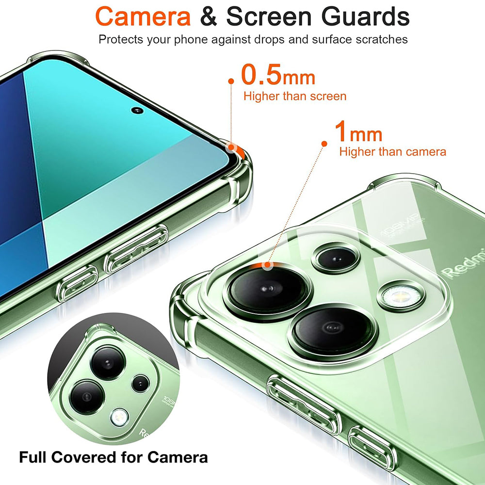 Techsuit - Shockproof Clear Silicone - Xiaomi Redmi Note 13 4G - Clear