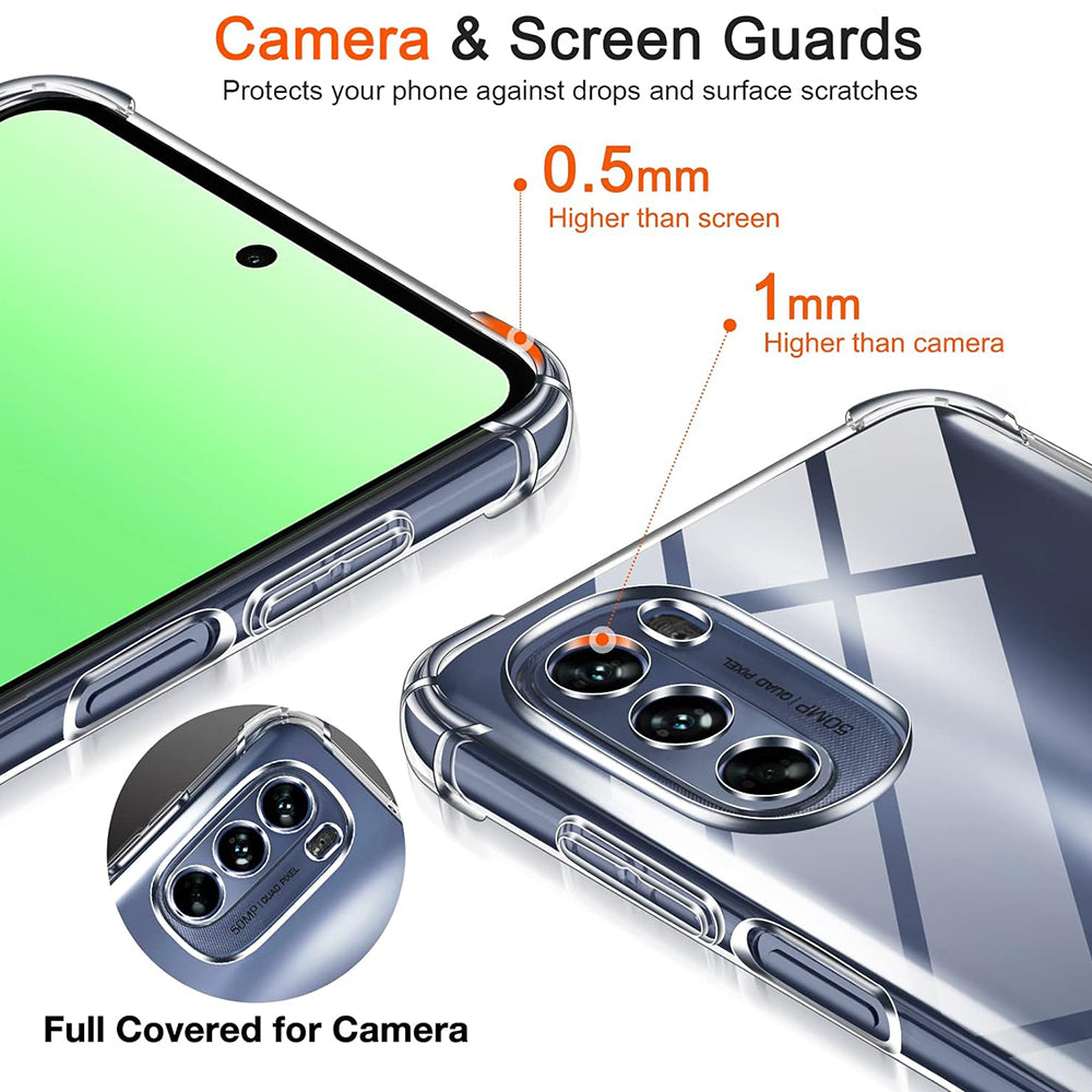 Techsuit - Shockproof Clear Silicone - Motorola Moto G31 / Moto G41 - Clear