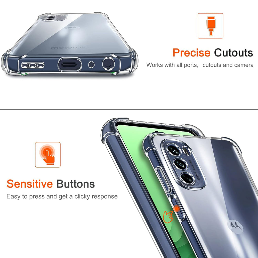 Techsuit - Shockproof Clear Silicone - Motorola Moto G31 / Moto G41 - Clear