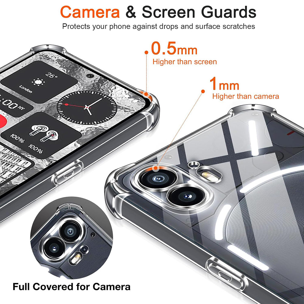 Techsuit - Shockproof Clear Silicone - Nothing Phone (2) - Clear