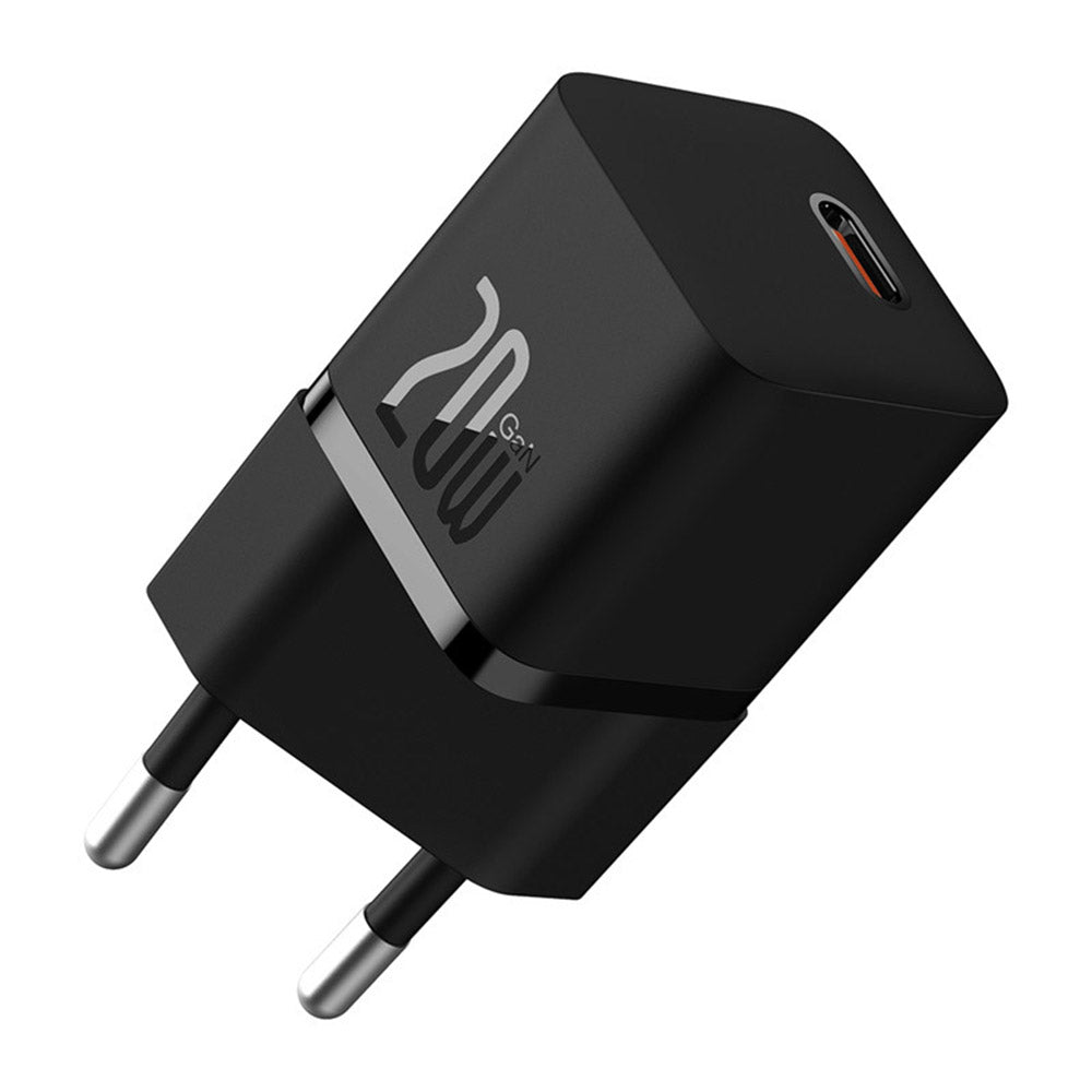 Baseus - Wall Charger (P10110900113-00) - Type-C Cable Included, GaN, Type-C, 20W, 1m - Cluster Black