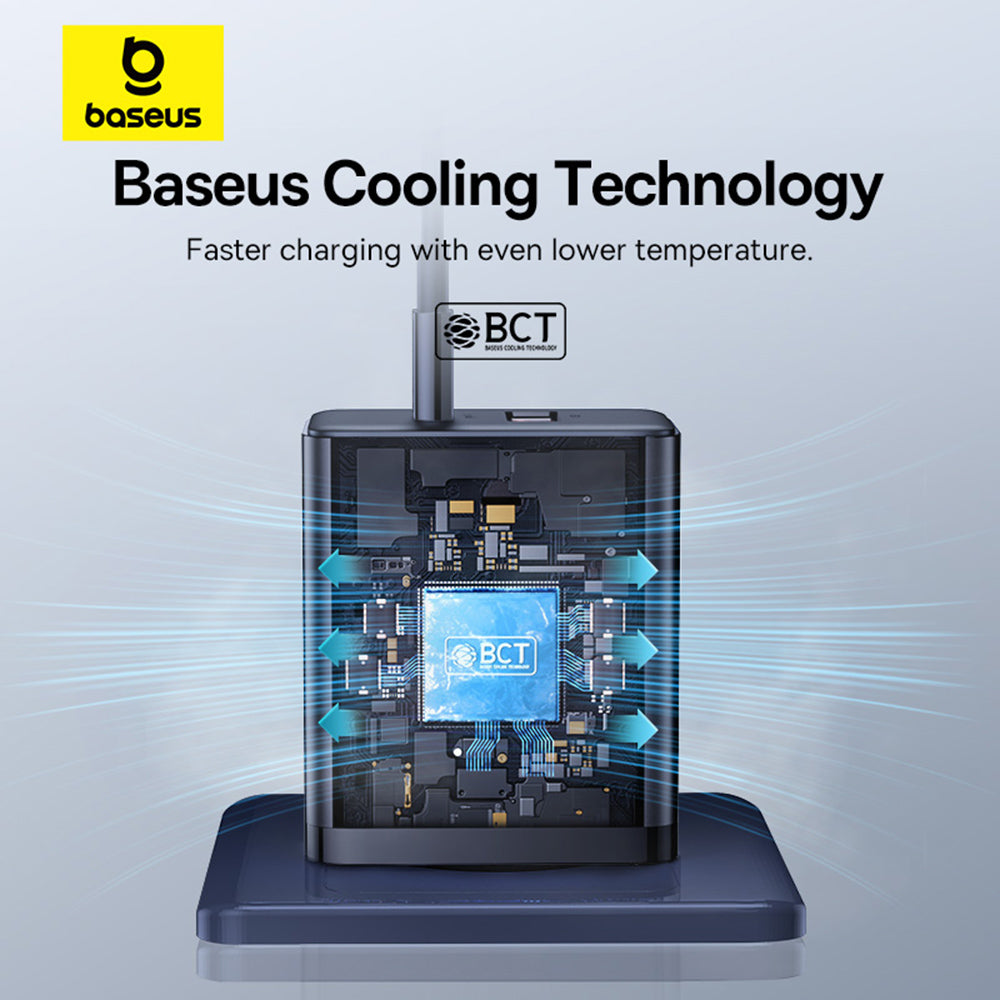 Baseus - Wall Charger (P10111404113-00) - USB, Type-C, Fast Charge 30W - Cluster Black