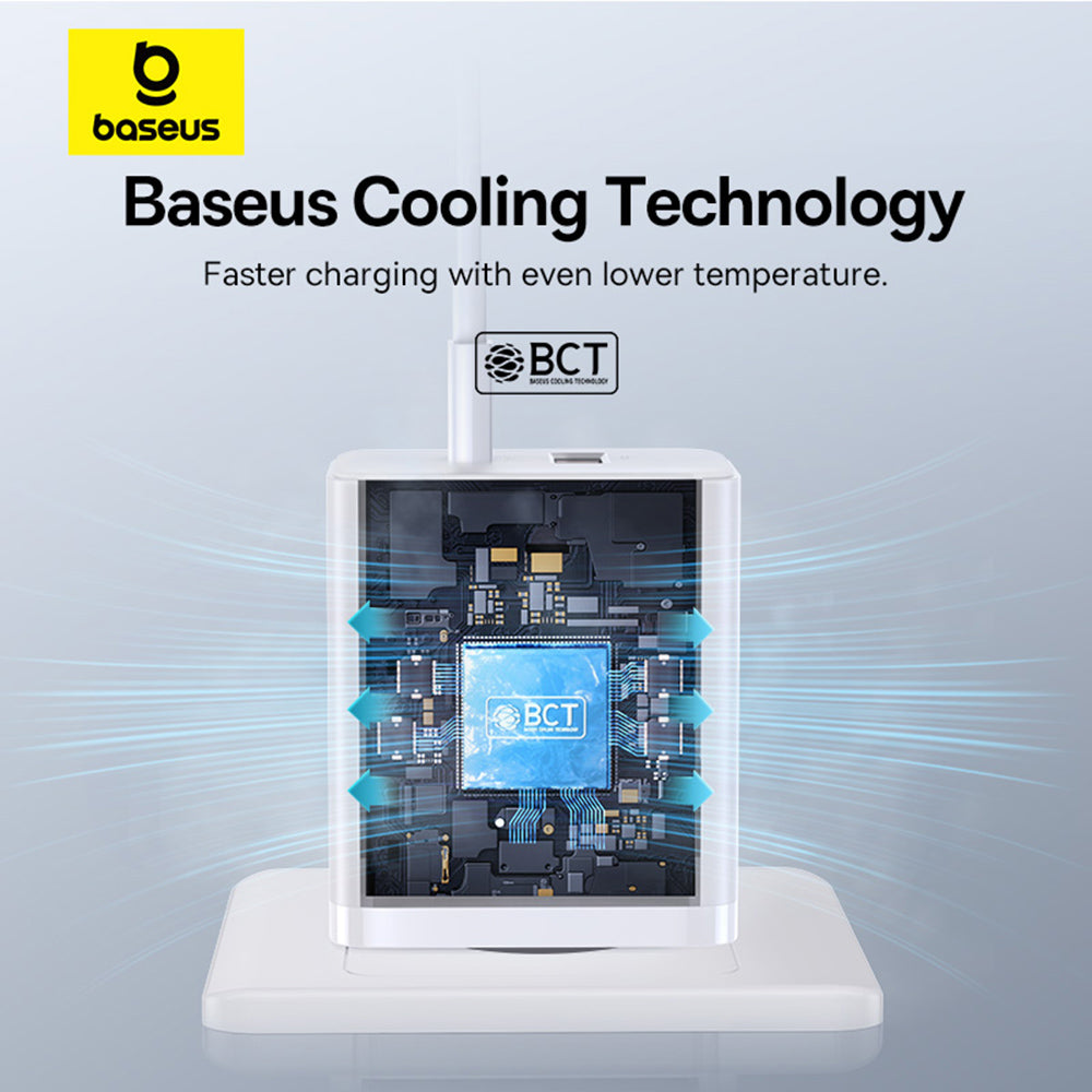 Baseus - Wall Charger (P10111404213-00) - USB, Type-C, Fast Charge 30W - Moon White