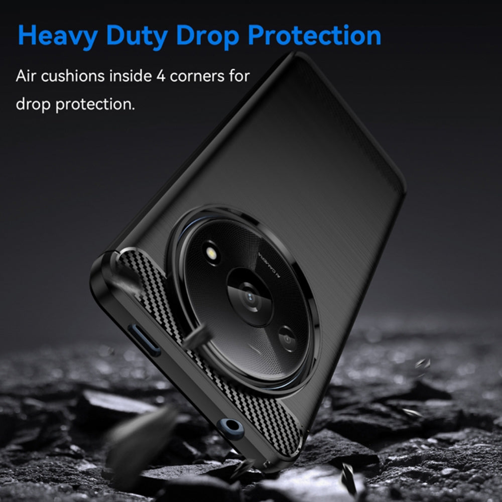 Techsuit - Carbon Silicone - Xiaomi Redmi A3 / Redmi A3x - Black