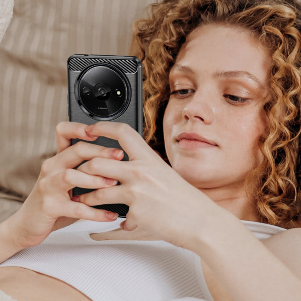 Techsuit - Carbon Silicone - Xiaomi Redmi A3 / Redmi A3x - Black