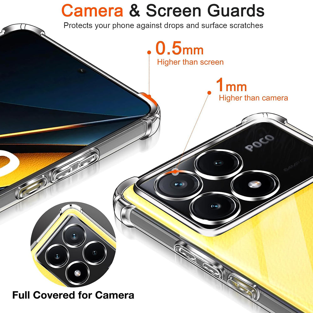 Techsuit - Shockproof Clear Silicone - Xiaomi Poco X6 Pro - Clear