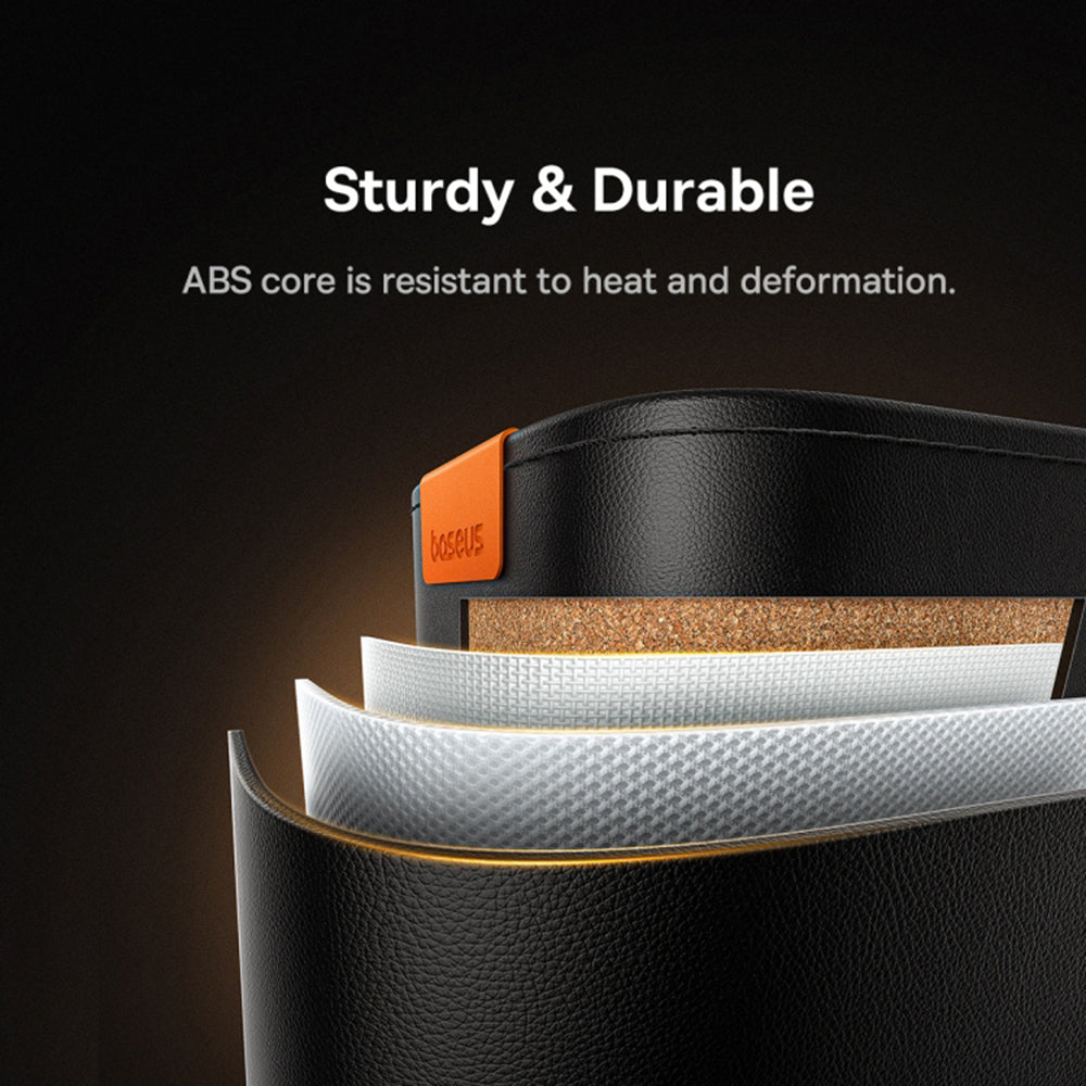 Baseus - Car Storage Box OrganizeFun (C20256502111-00) - PU, Cotton, 270 x 170 x 168mm - Black