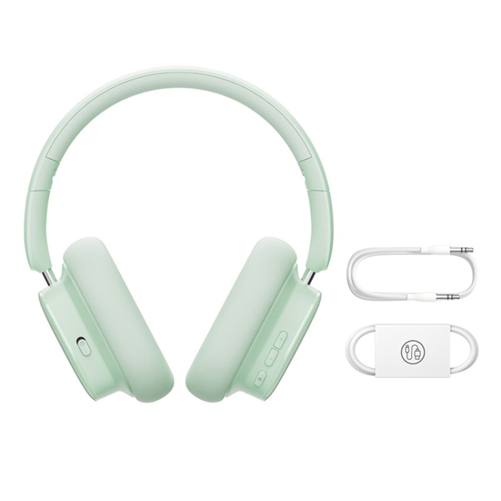 Baseus - Wireless Headphones Bowie H1i (A00050402633-00) - Noise-Cancellation, Bluetooth 5.3 - Natural Green