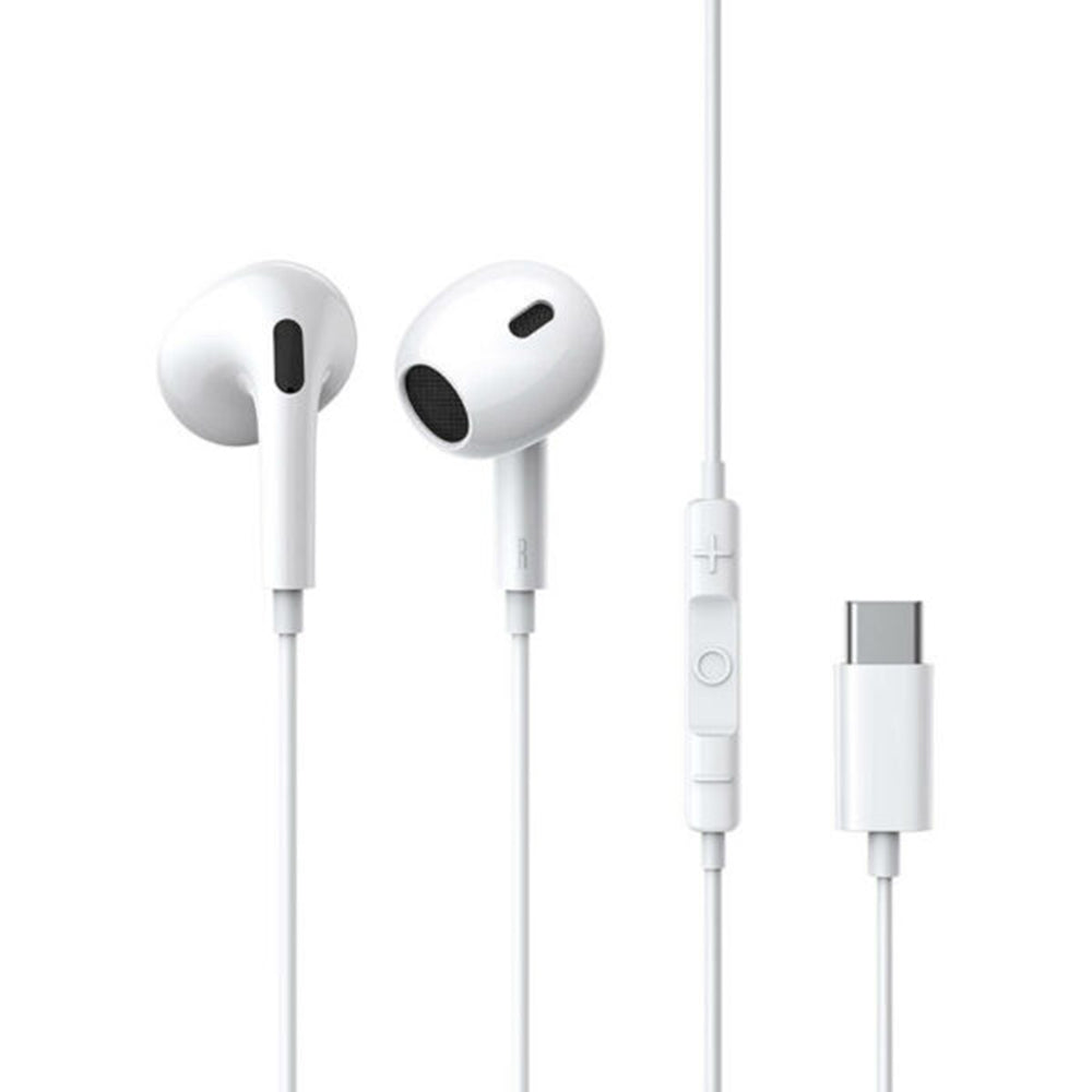 Baseus - Wired Earphones Encok CZ17 (A00170000213-Z1) - Type-C, half-in-ear, 1.1m, 20Hz-20kHz - Moon White