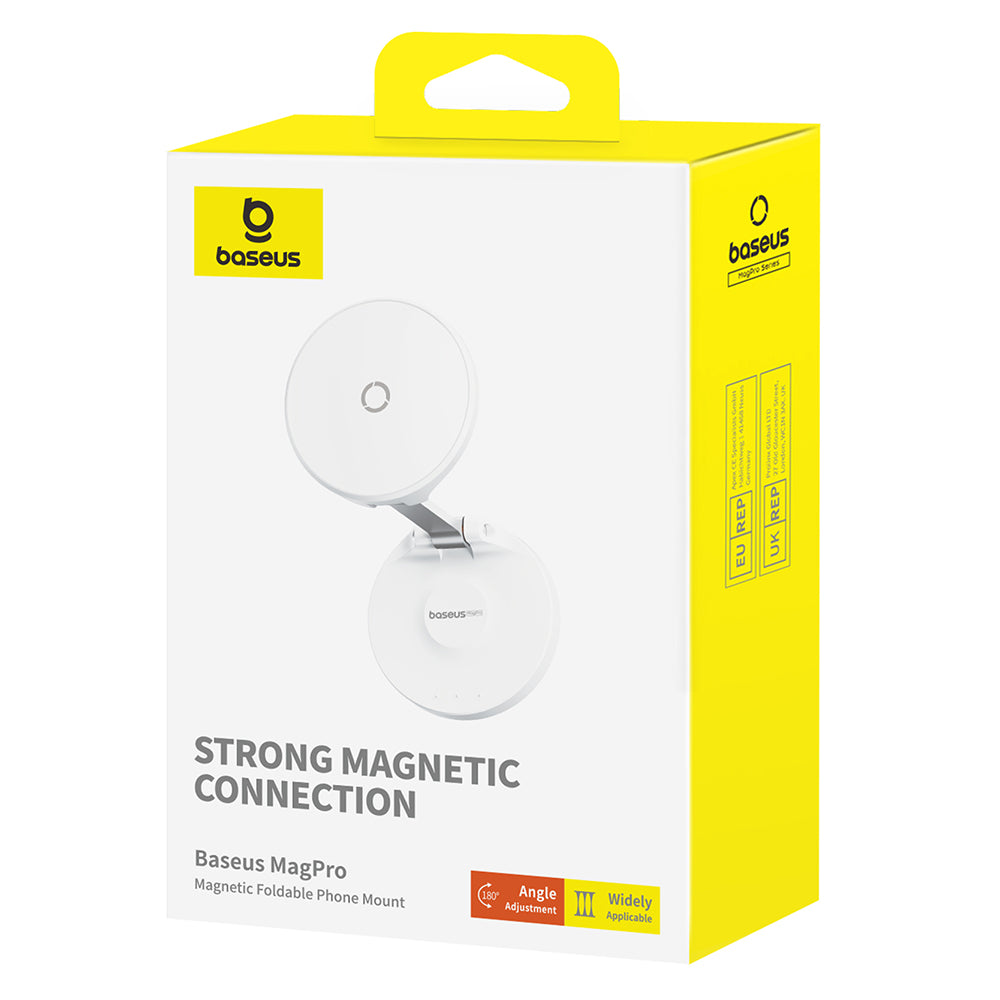 Baseus - Desk Holder MagPro (B10564101211-00) - Foldable Phone Mount - White