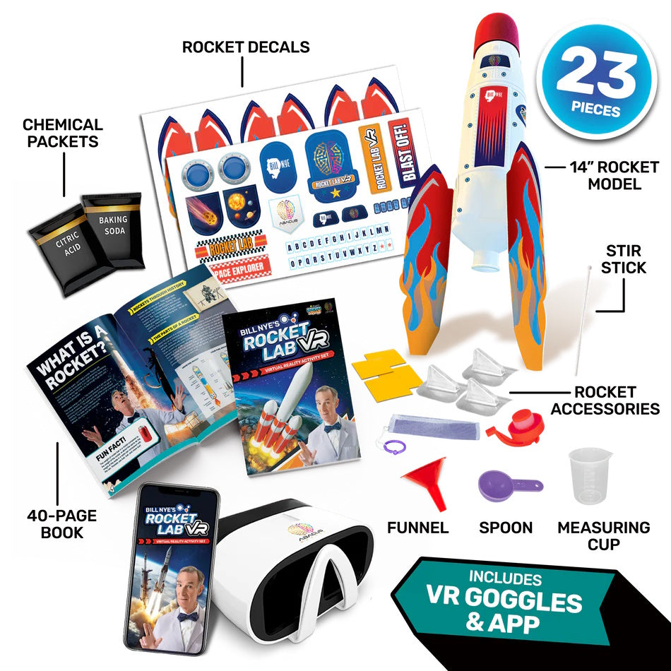 Abacus Brands Bill Nye's Rocket Science Kit VR Επιστημονικό σετ εικονικής πραγματικότητας – Πλήρης Αγγλική Έκδοση – Περιλαμβάνει Γυαλιά VR