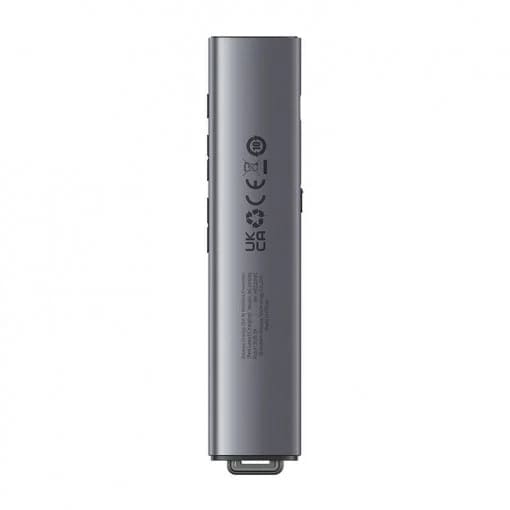 Baseus - Remote Control Orange Dot (WKCD020013) - for Presentation, with a Red Laser Pointer, Smart Voice Assistant - Gray