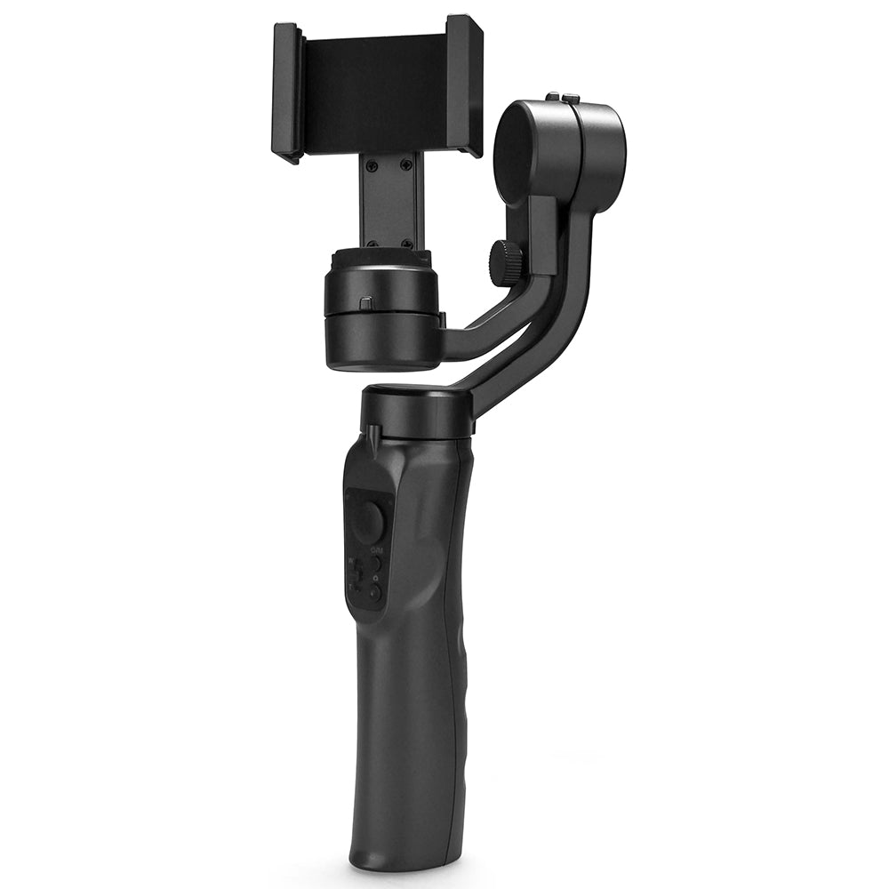 Techsuit - Phone Gimbal (F6) - with 3 Axis Anti Shake, Sport Inception, Face Tracking, Remote Control, 2200mAh - Black
