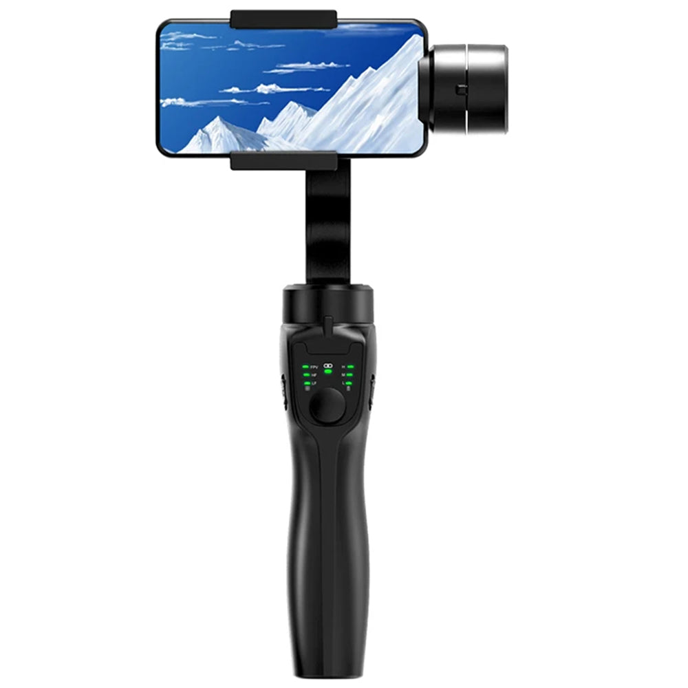 Techsuit - Phone Gimbal (F8) - 3 Axis, with Sport Inception, Timing Control, Bluetooth, Remote, Type-C, 2200 mAh - Black