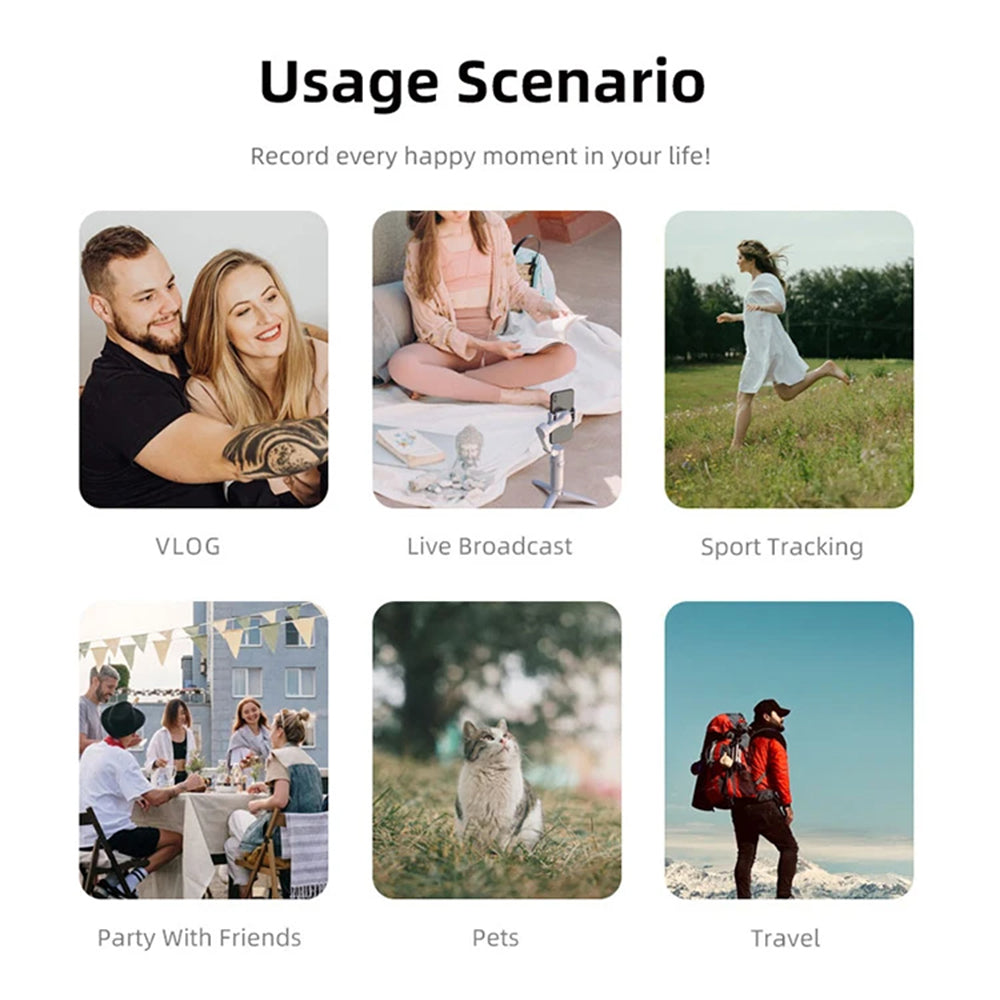 Techsuit - Phone Gimbal (SK062) - 3 Axis, Intelligent Tracking, Automatic Calibration, Joystick, Foldable, 2500mAh - Gray