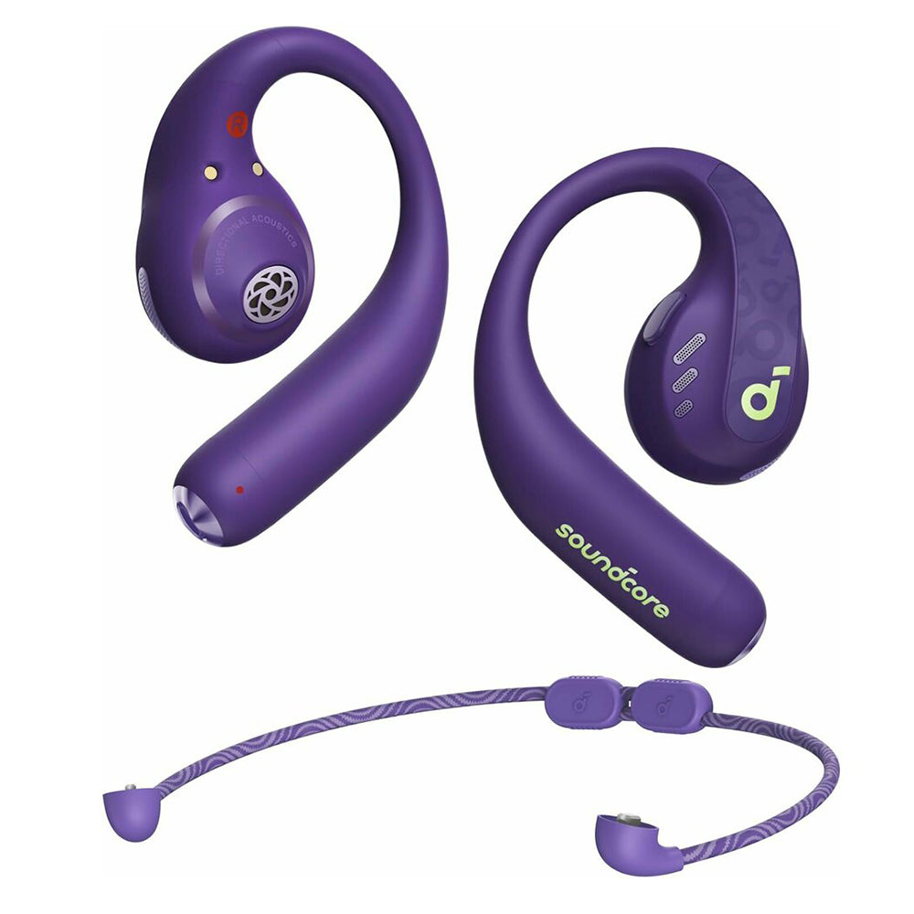 Anker - Wireless Earbuds SoundCore AeroFit Pro (A3871GQ1) - for Sport, Bluetooth, Waterproof - Purple
