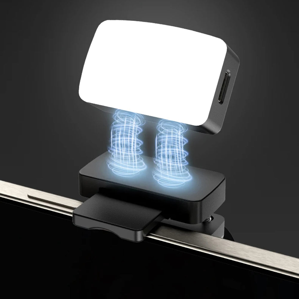 Techsuit - Selfie Stick Gimbal (C06) - Compact Tripod Mount with Bluetooth Remote Control, LED Fill Light, 360, 76cm - Black