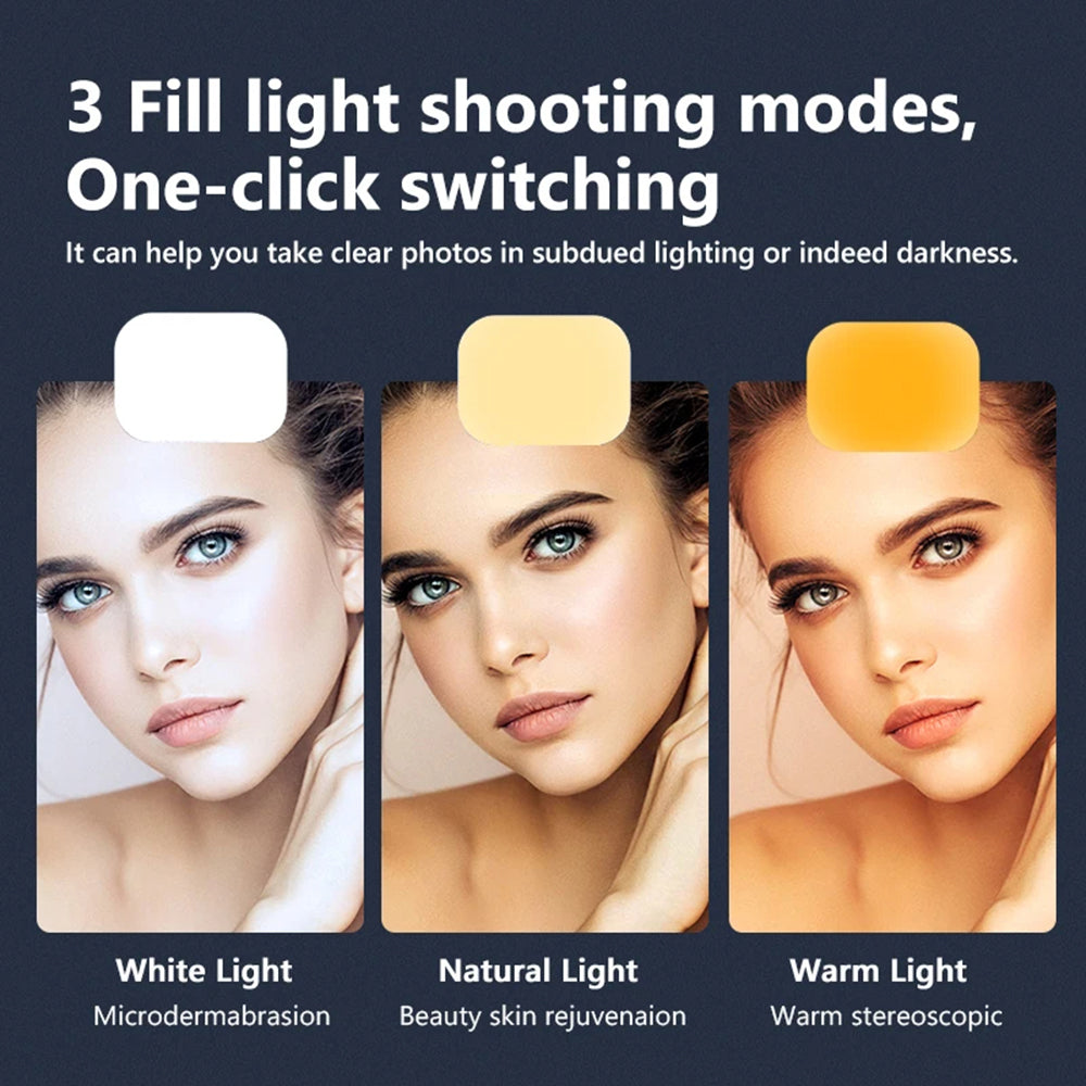 Techsuit - Selfie Stick (L13d) - Stable Tripod with Double Fill Light, Bluetooth Remote Control, 360, 116cm - Black