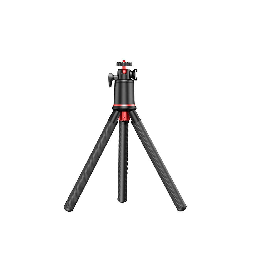 Techsuit - Selfie Stick (C03) - with Flexible Telescopic Pole Tripod, Remote Control, 360 Ball Head, 64cm - Black