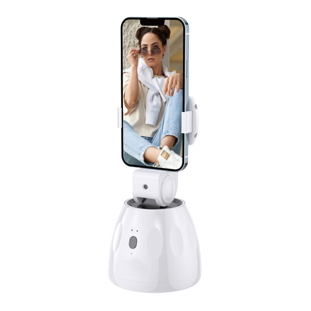 Techsuit - Phone Gimbal (Q3) - with Face Tracking, 360, 1800mAh - White