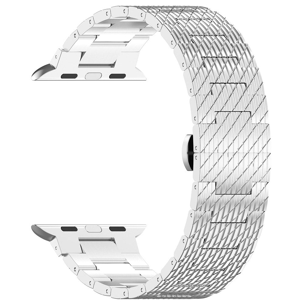 Techsuit - Watchband 32mm (W052) - Apple Watch 1/2/3/4/5/6/7/8/9/10/11/SE/SE 2/SE 3 (38/40/41/42mm) - Silver