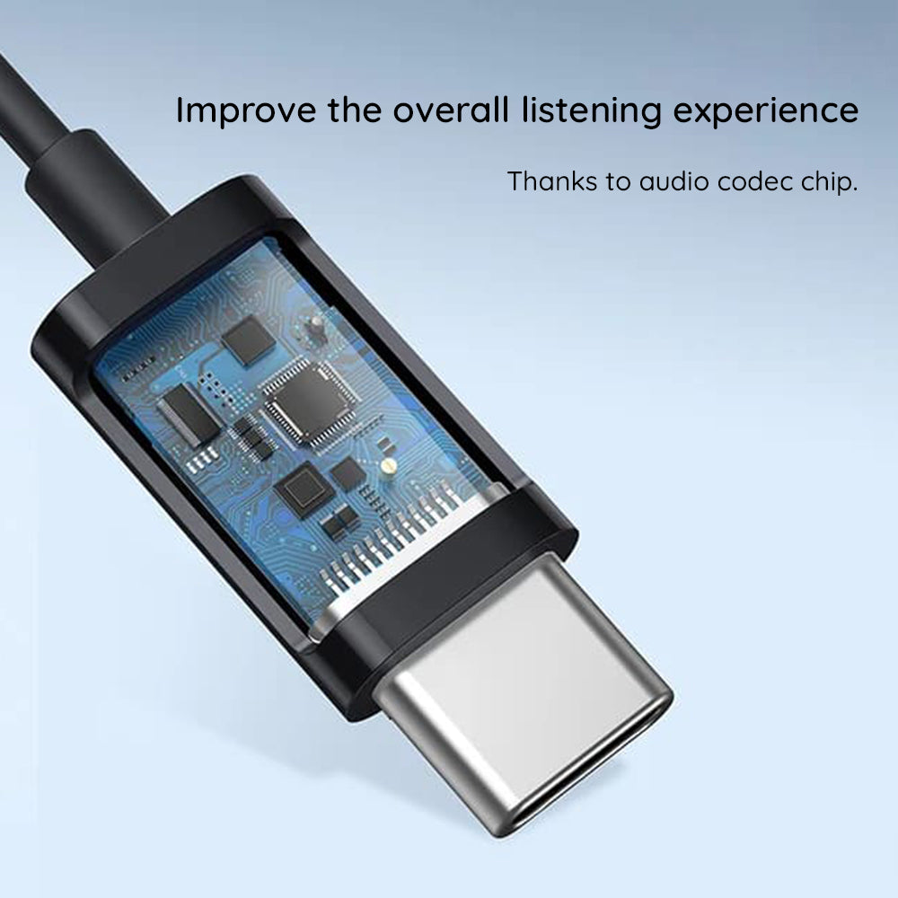 Baseus - Wired Earphones Encok CZ17 (A00170000113-Z1) - Type-C, 20Hz-20kHz - Cluster Black