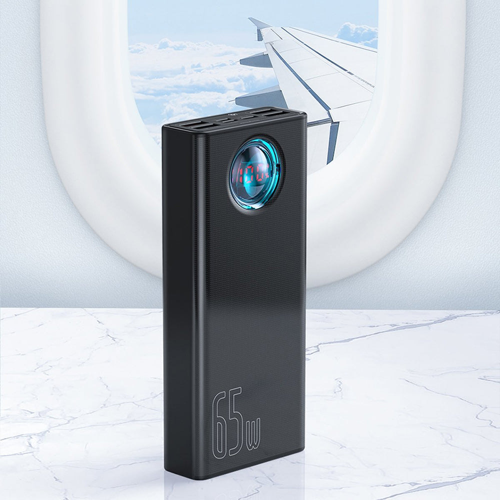 Baseus - Power Bank Amblight (PPLG000102) - 4x USB, Type-C, Lighting, Micro-USB, Fast Charge, 65W, 30000mAh - White