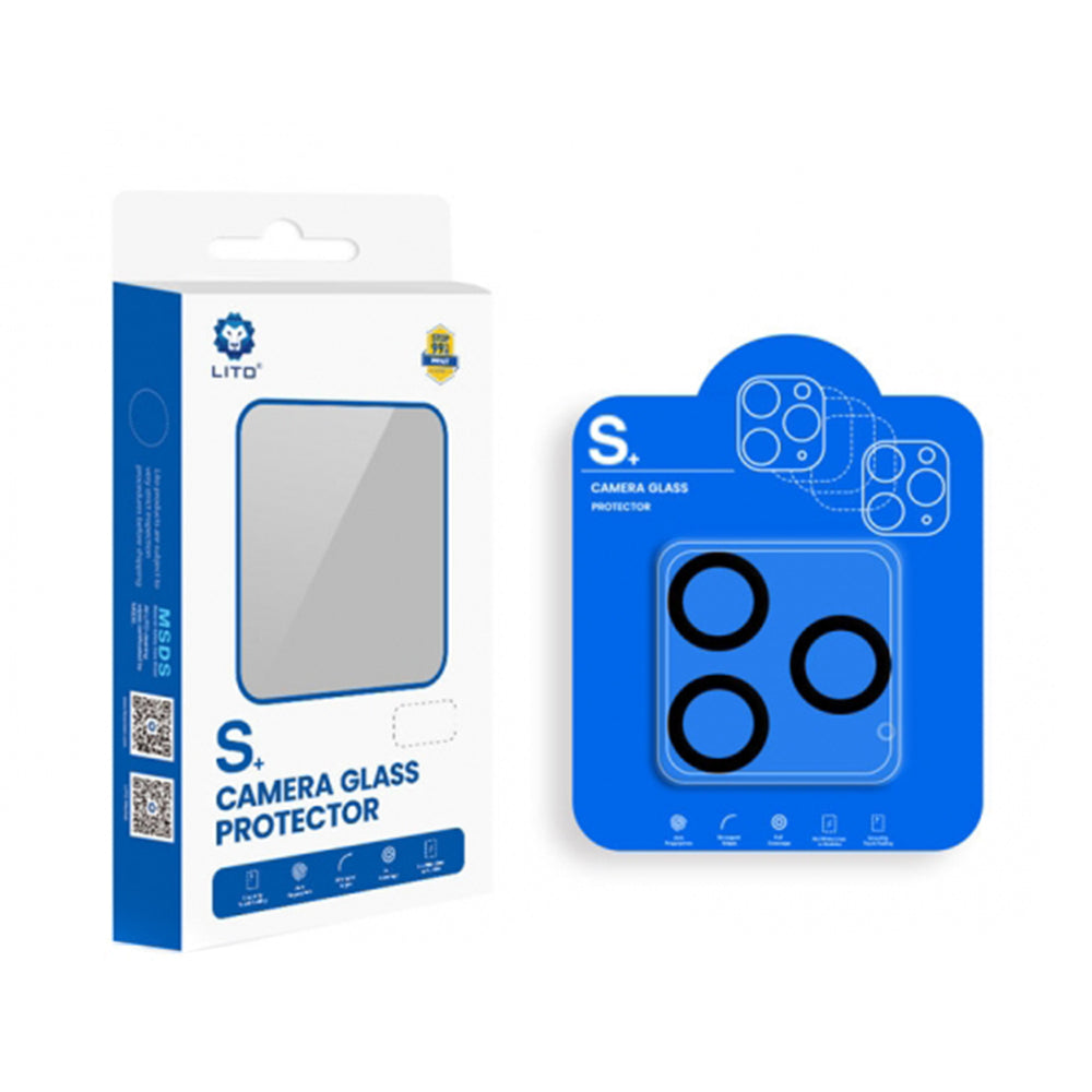 Lito - S+ Camera Glass Protector - iPhone 13 Pro / iPhone 13 Pro Max - Black/Transparent