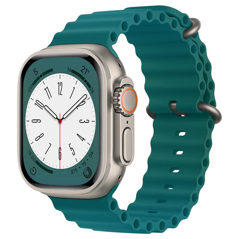 Techsuit - Watchband (W038) - Apple Watch 1/2/3/4/5/6/7/8/9/10/11/SE/SE 2/SE 3 (38/40/41/42mm) - Office Green