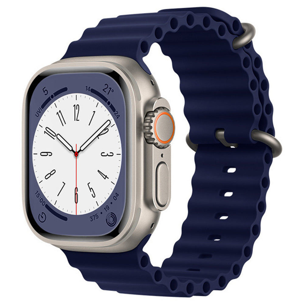 Techsuit - Watchband (W038) - Apple Watch 1/2/3/4/5/6/7/8/9/10/11/SE/SE 2/SE 3 (38/40/41/42mm) - Dark Blue
