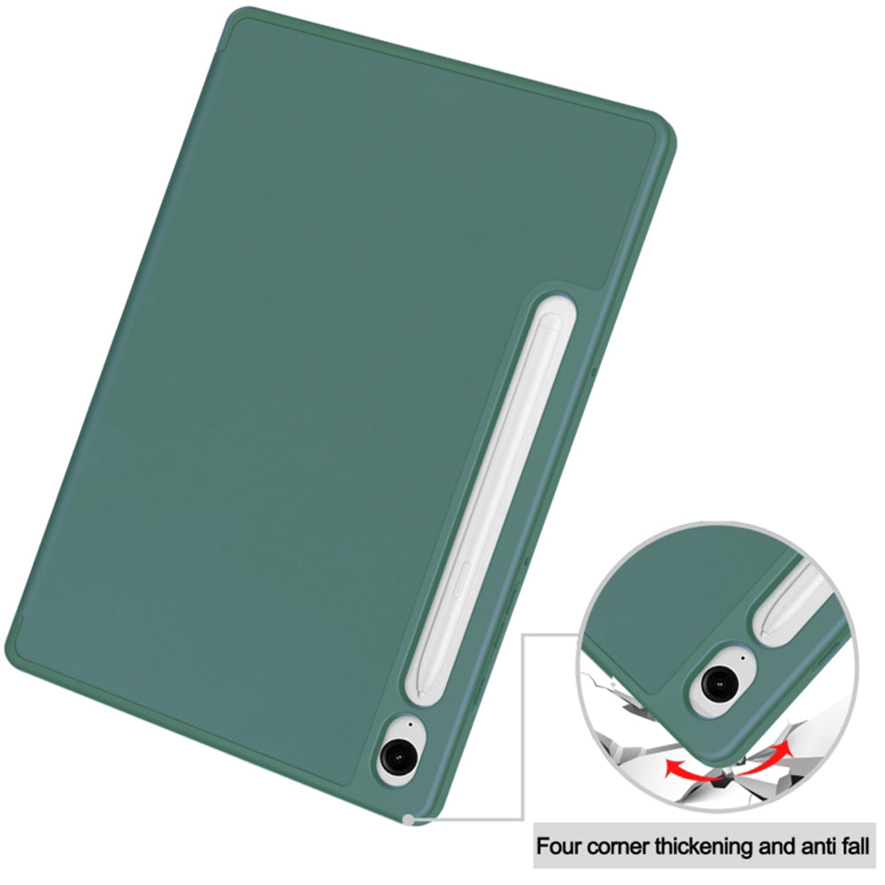 Techsuit - Flex Trifold (with Pencil Holder) - Galaxy Tab S9 FE / S10 FE - Green