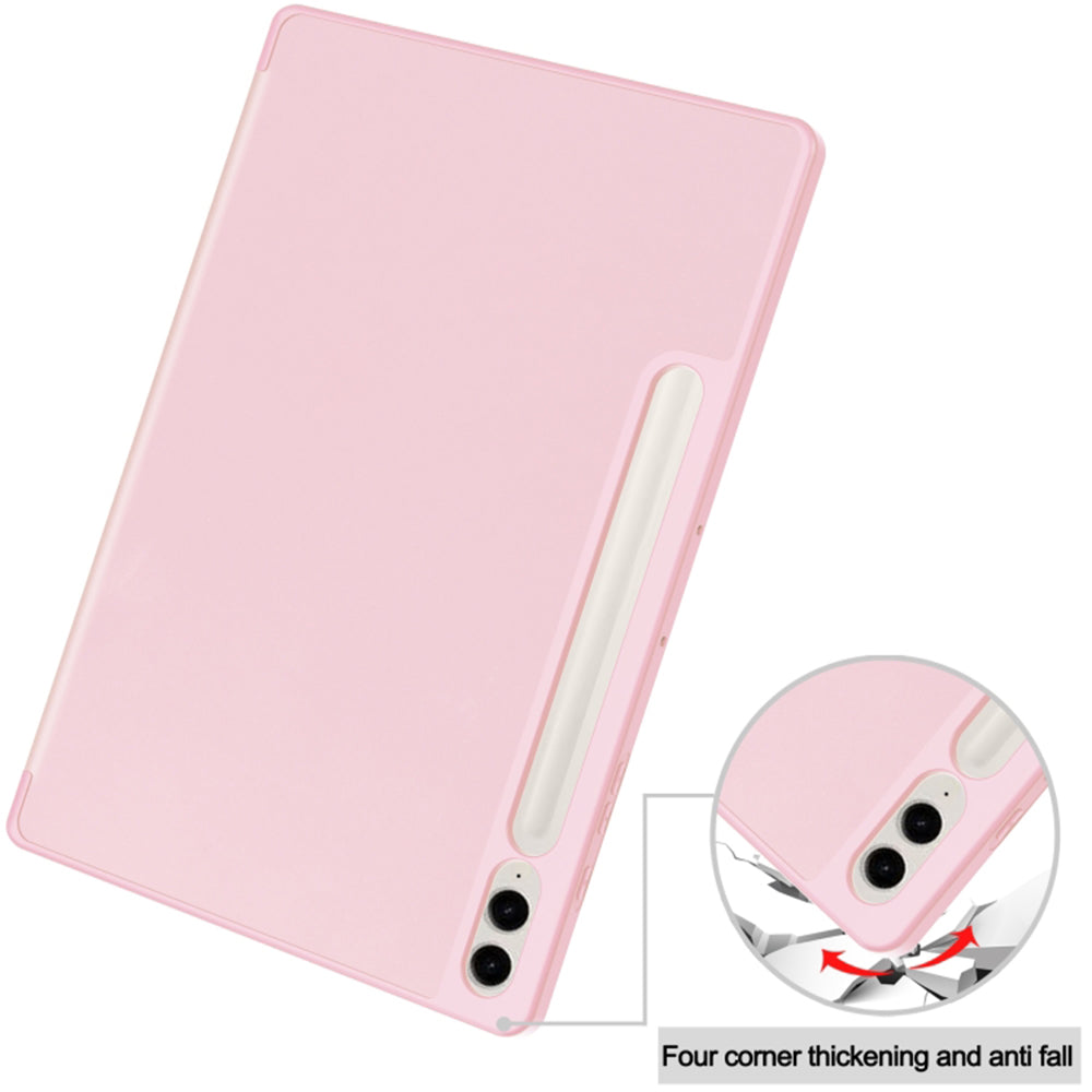 Techsuit - Flex Trifold (with Pencil Holder) - Galaxy Tab S9 Plus / S10 Plus / S9 FE Plus - Pink